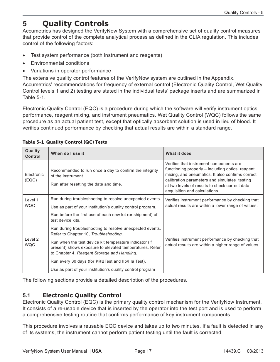 5quality controls | ITC VerifyNow System Platelet Reactivity Test User Manual | Page 21 / 104