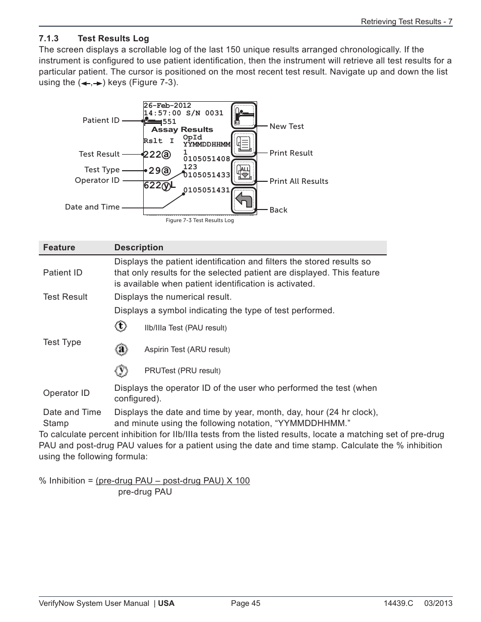 ITC VerifyNow System Platelet Reactivity Test User Manual | Page 49 / 104