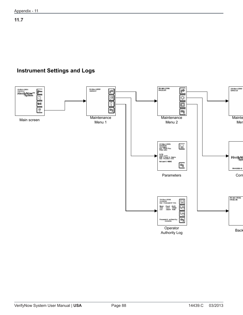 Instrument settings and logs | ITC VerifyNow System Platelet Reactivity Test User Manual | Page 92 / 104