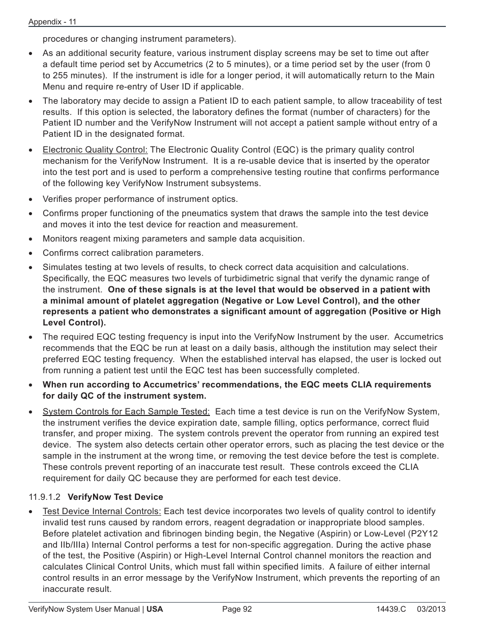 ITC VerifyNow System Platelet Reactivity Test User Manual | Page 96 / 104