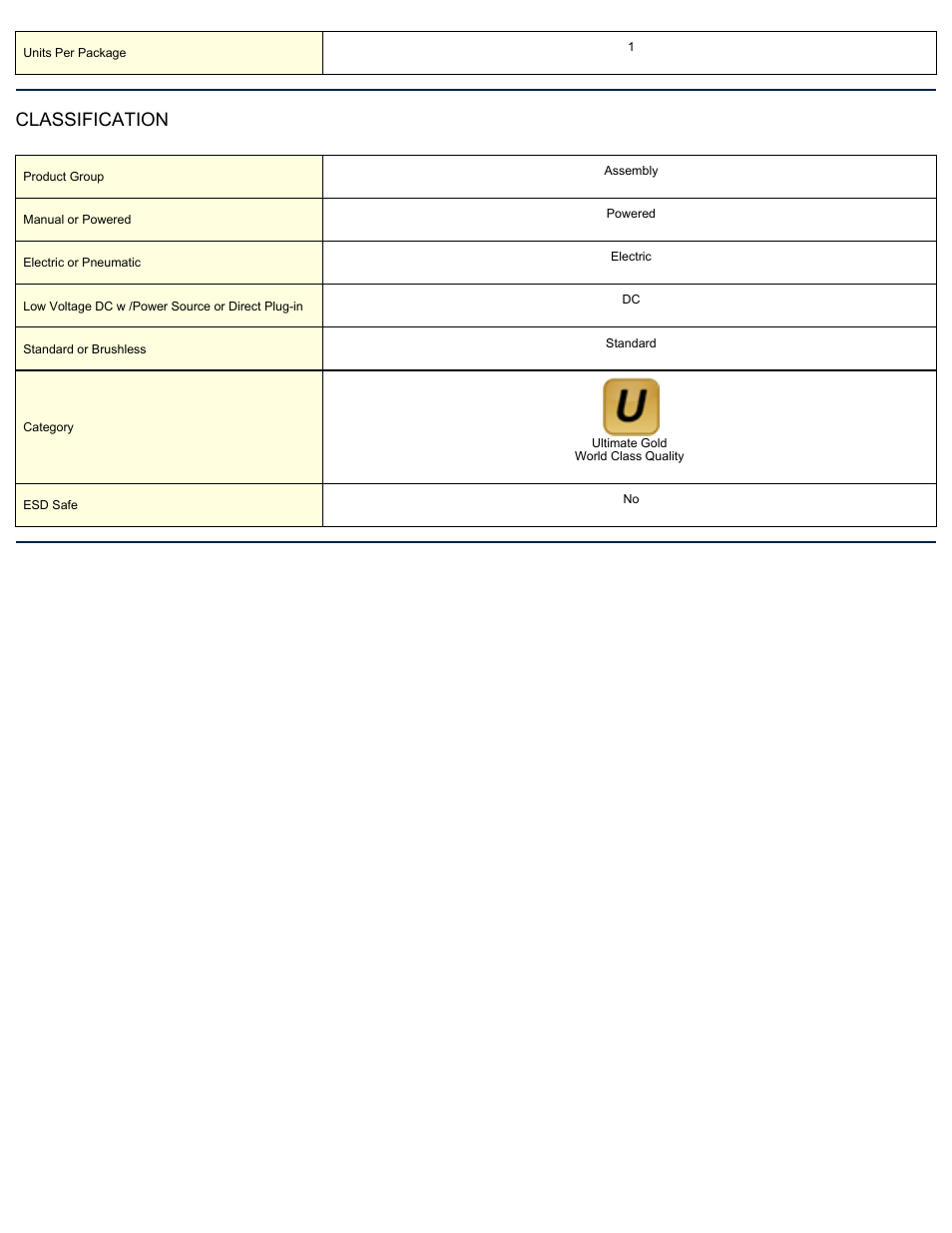 Classification | ASG Jergens 64115 CLF-4000XH User Manual | Page 2 / 2