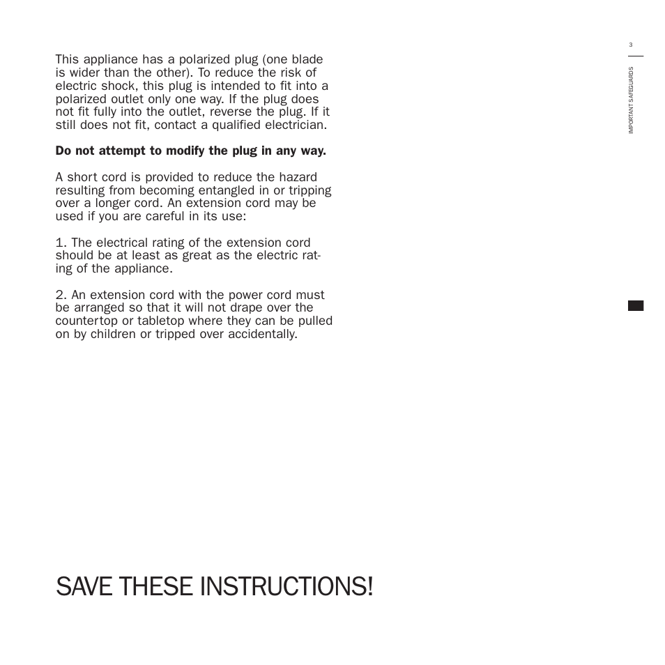 Save these instructions | Bodum 3020 USA User Manual | Page 5 / 26