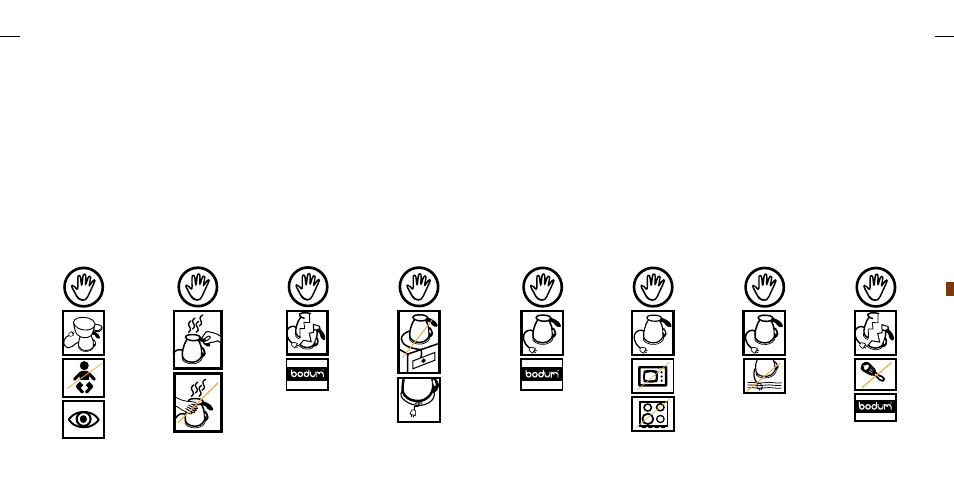 Safety instructions what you must not do | Bodum 05-3000-IM01 User Manual | Page 4 / 10