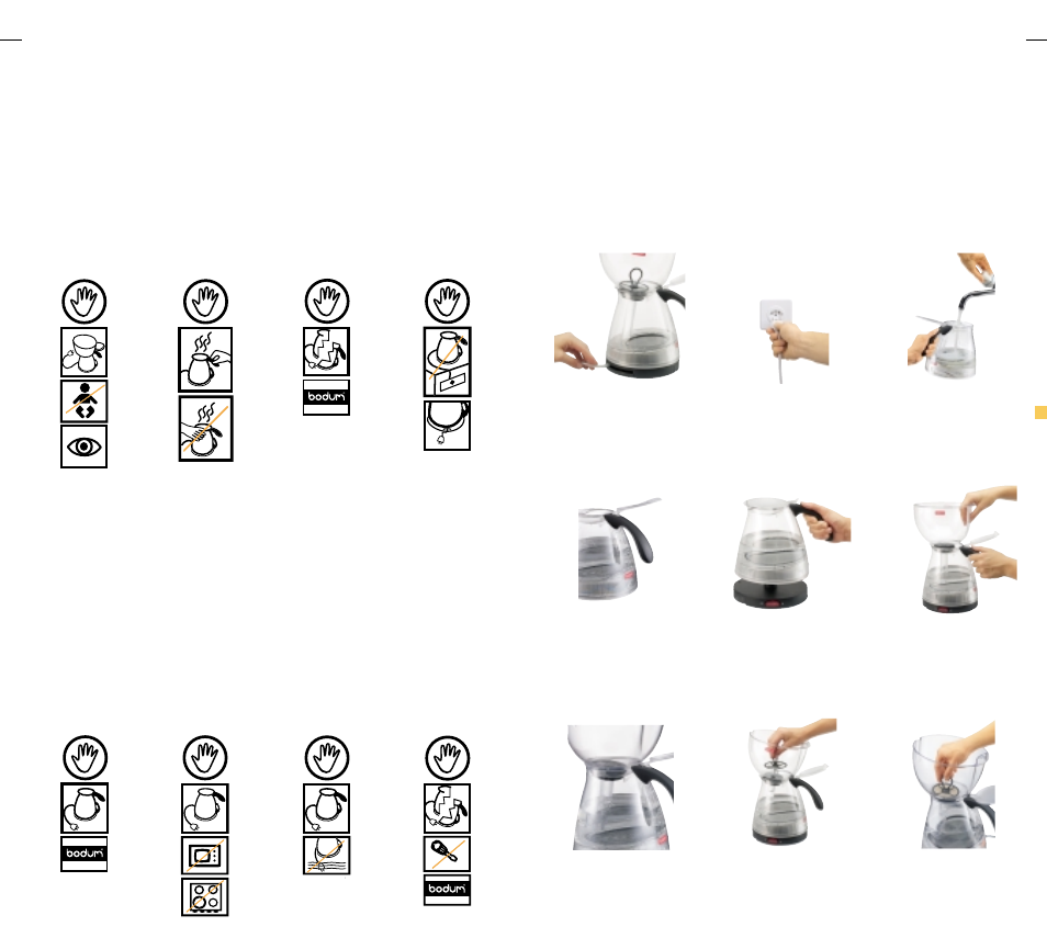 Safety instructions what you must not do | Bodum 3004 User Manual | Page 3 / 5