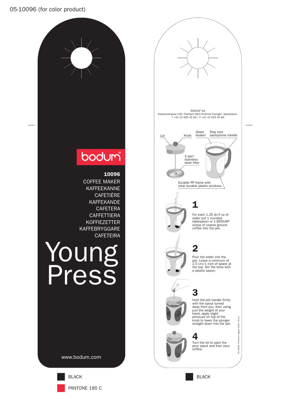 Bodum 10096 User Manual | 1 page