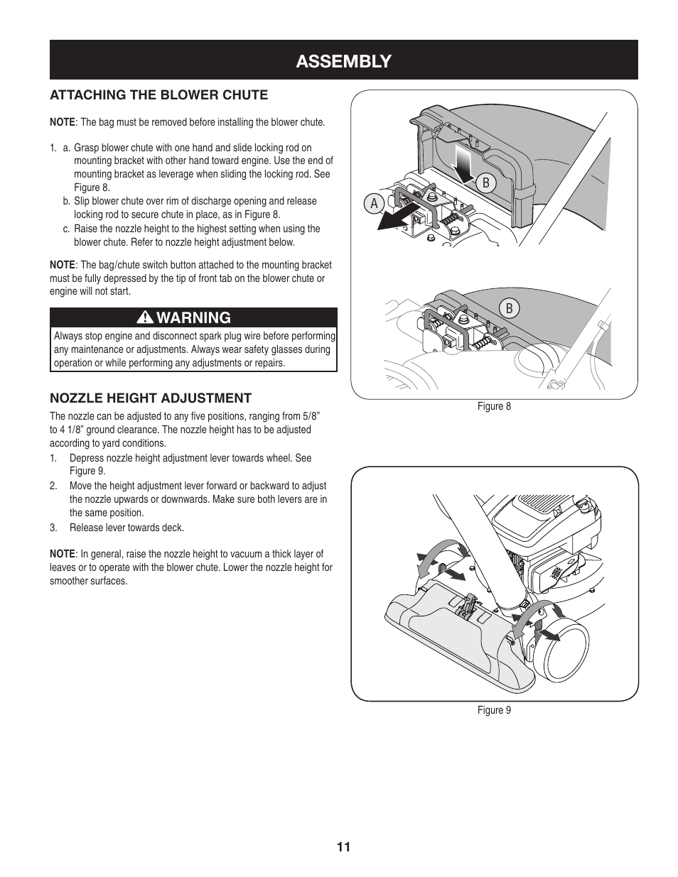 Assembly, Warning | Craftsman 247.77013.0 User Manual | Page 11 / 64