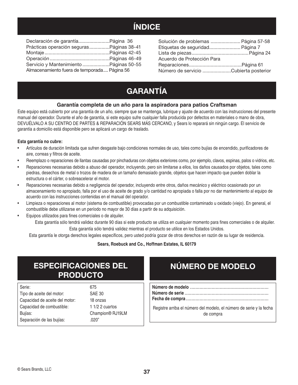 Craftsman 247.77013.0 User Manual | Page 37 / 64