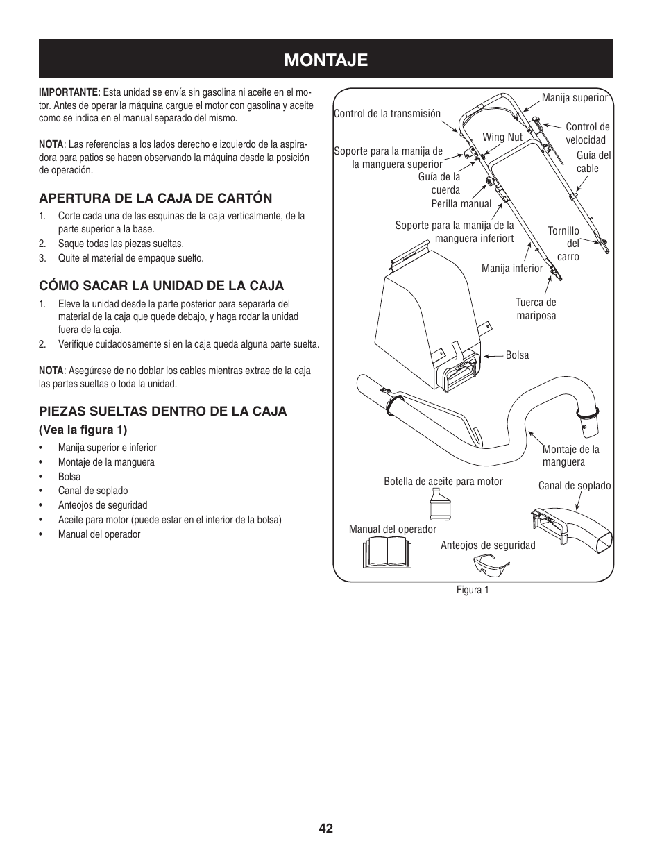 Montaje | Craftsman 247.77013.0 User Manual | Page 42 / 64
