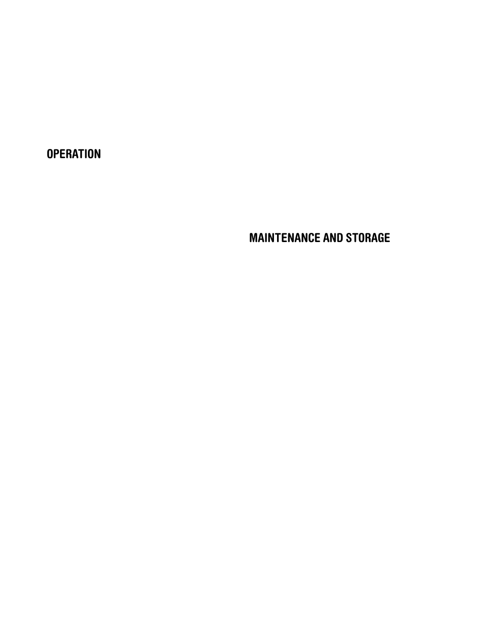 Operation, Maintenance and storage | Craftsman 247.770550 User Manual | Page 4 / 40