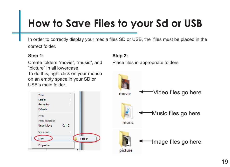 How to save files to your sd or usb | AAXA Technologies P4 Wi-Fi User Manual | Page 22 / 40