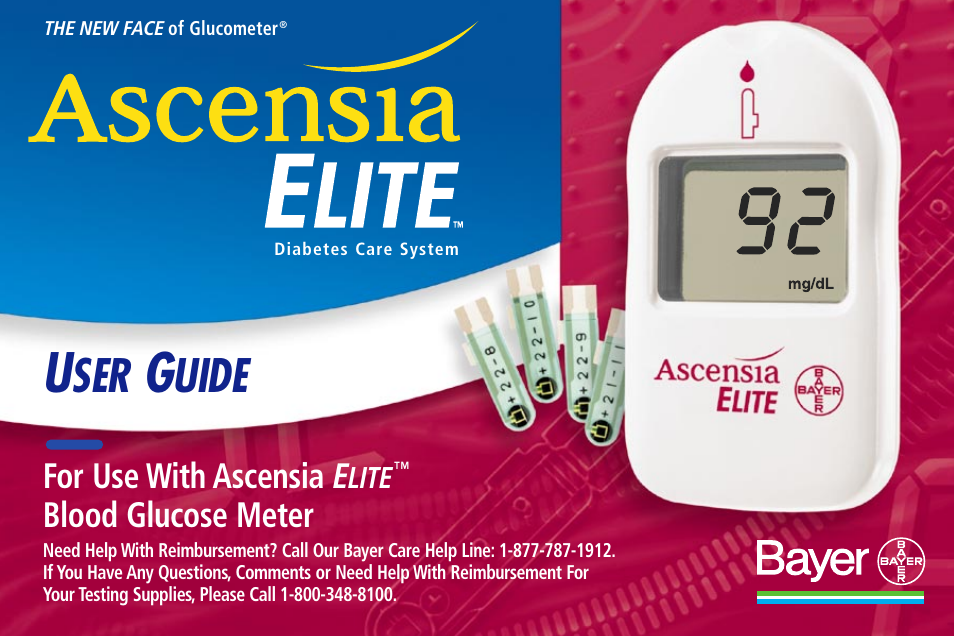 Bayer HealthCare Blood Glucose Meter MODEL Ascensia Elite User Manual | 51 pages