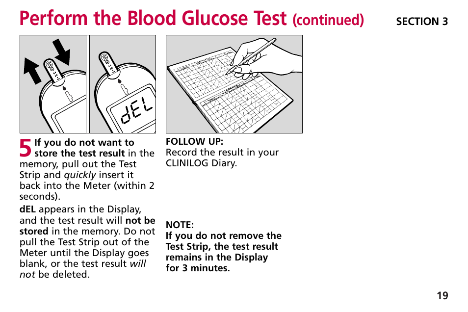 Perform the blood glucose test | Bayer HealthCare Blood Glucose Meter MODEL Ascensia Elite User Manual | Page 28 / 51