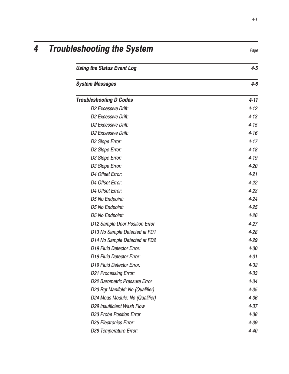 Troubleshooting the system, 4 troubleshooting the system | Bayer HealthCare Rapidlab 800 User Manual | Page 283 / 699