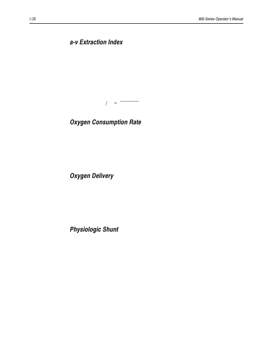 Aćv extraction index, Oxygen consumption rate, Oxygen delivery | Physiologic shunt | Bayer HealthCare Rapidlab 800 User Manual | Page 656 / 699