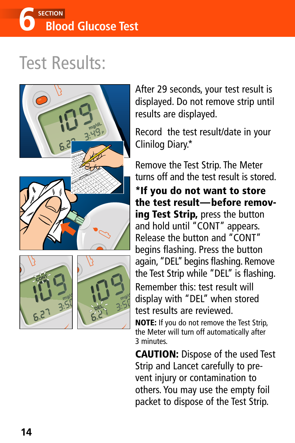 Test results | Bayer HealthCare Ascensia Elite XL User Manual | Page 18 / 36