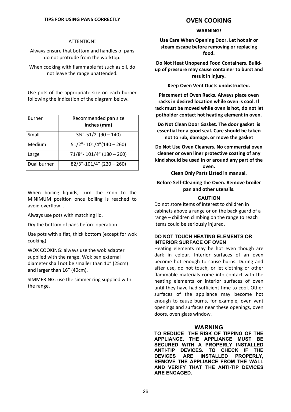 Oven cooking | Bertazzoni X304PIRVE User Manual | Page 26 / 48