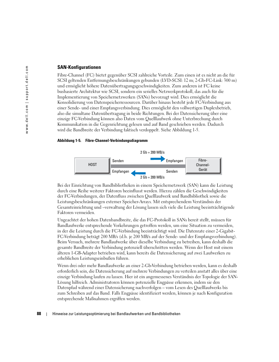 San-konfigurationen | Dell PowerVault 110T LTO2 (Tape Drive) User Manual | Page 88 / 176