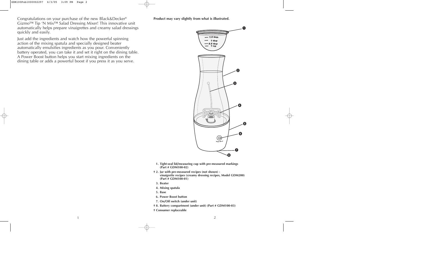 Black & Decker GDM100 User Manual | Page 2 / 23