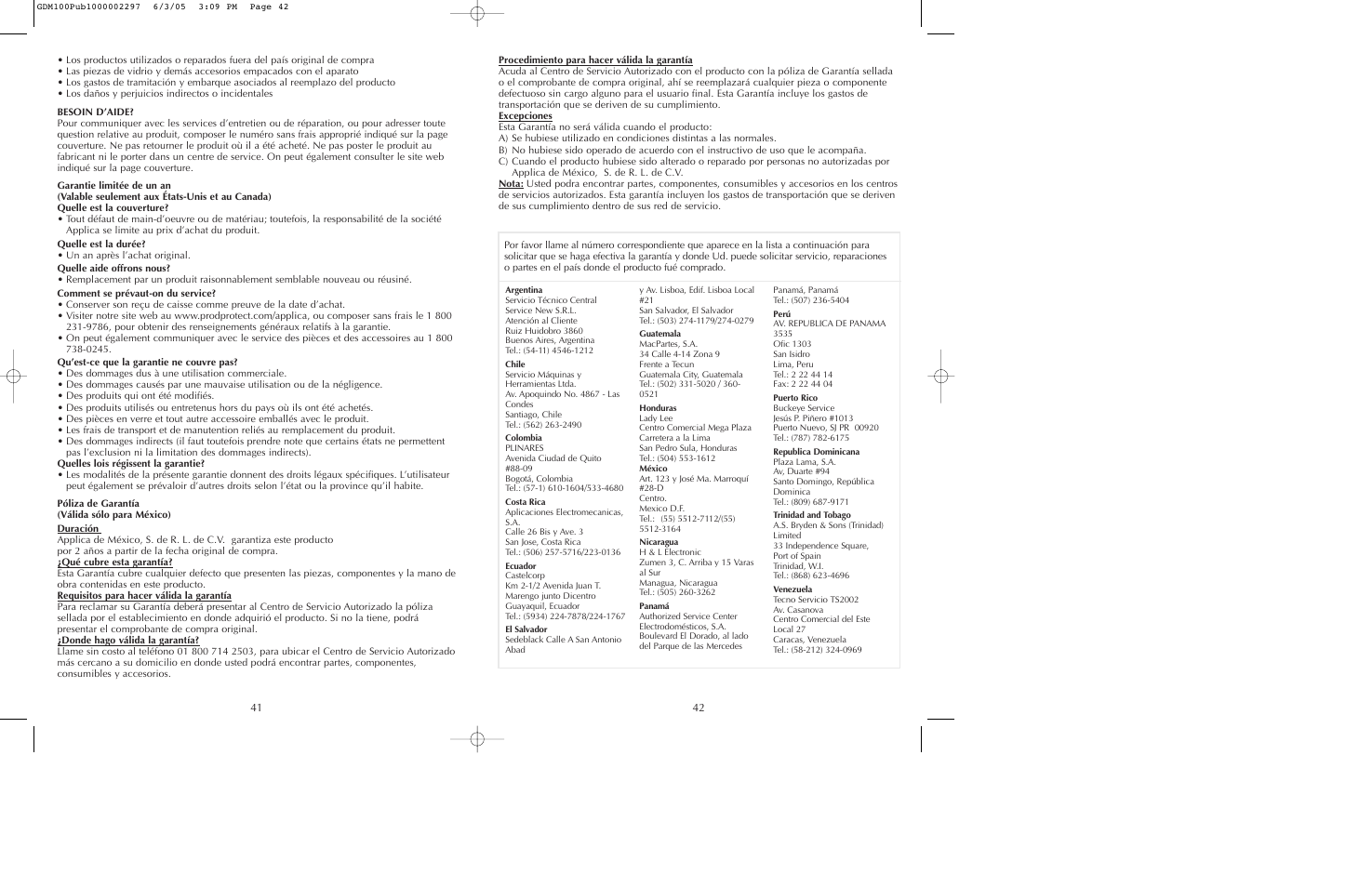 Black & Decker GDM100 User Manual | Page 22 / 23