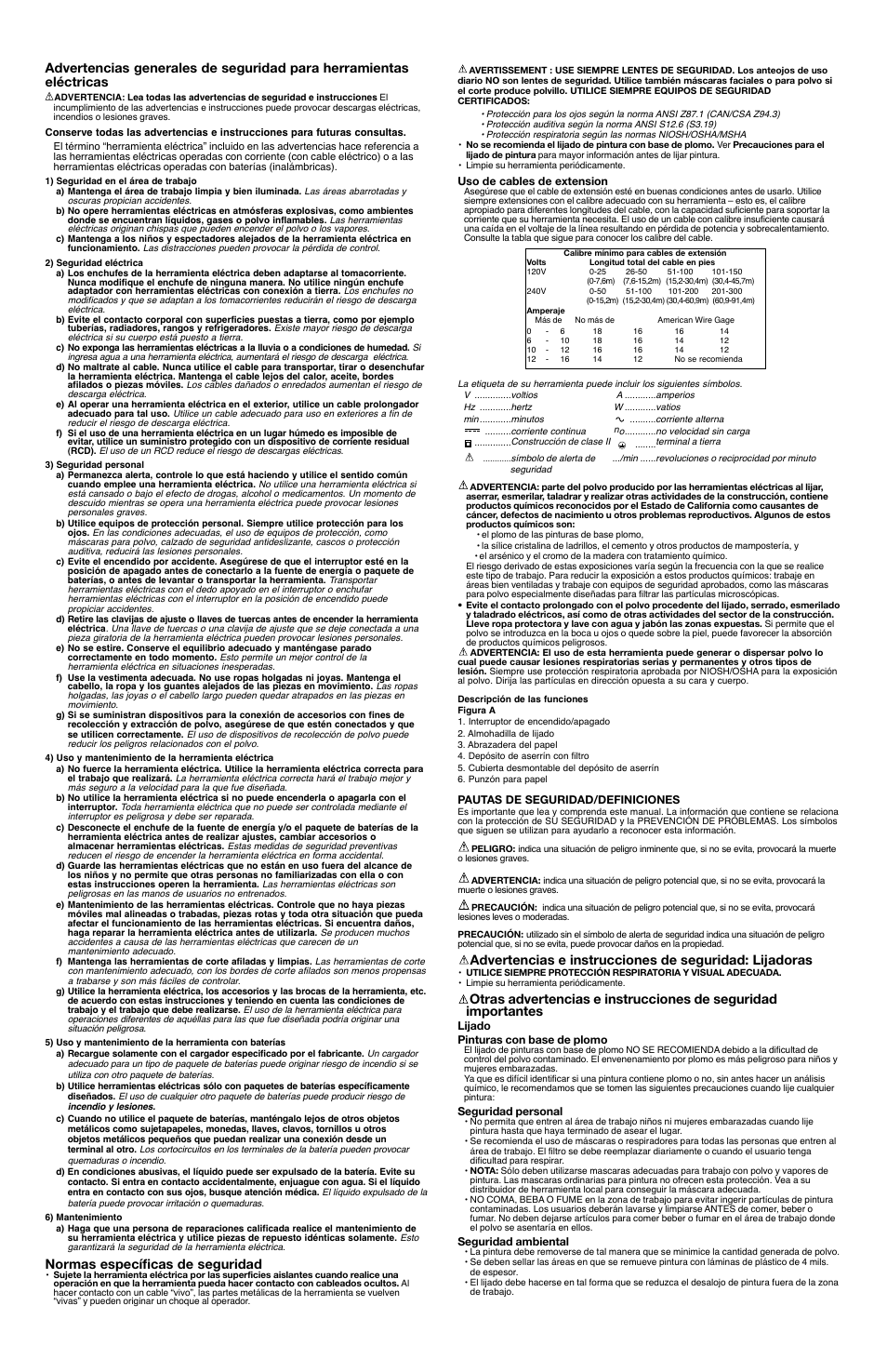 Normas específicas de seguridad | Black & Decker 90533144 User Manual | Page 5 / 6
