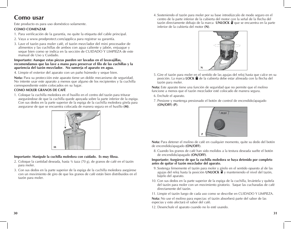 Como usar | Black & Decker CG800 User Manual | Page 16 / 21