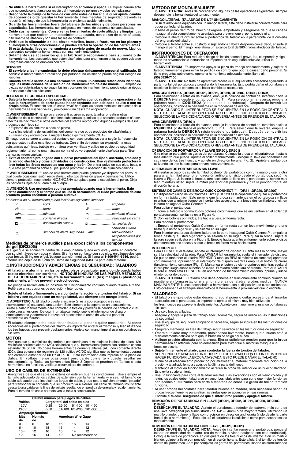 Black & Decker DR501 User Manual | Page 5 / 6