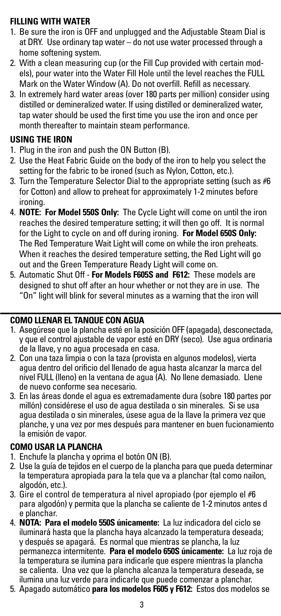Black & Decker F550S User Manual | Page 3 / 12