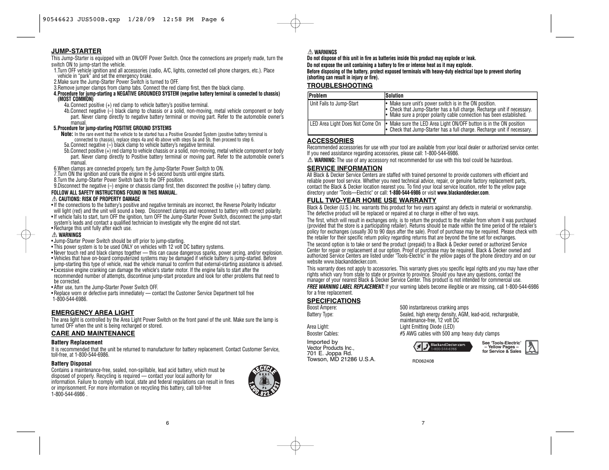 Black & Decker RD062408 User Manual | Page 4 / 8