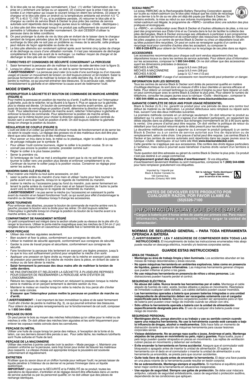 Black & Decker CD1402 User Manual | Page 4 / 6