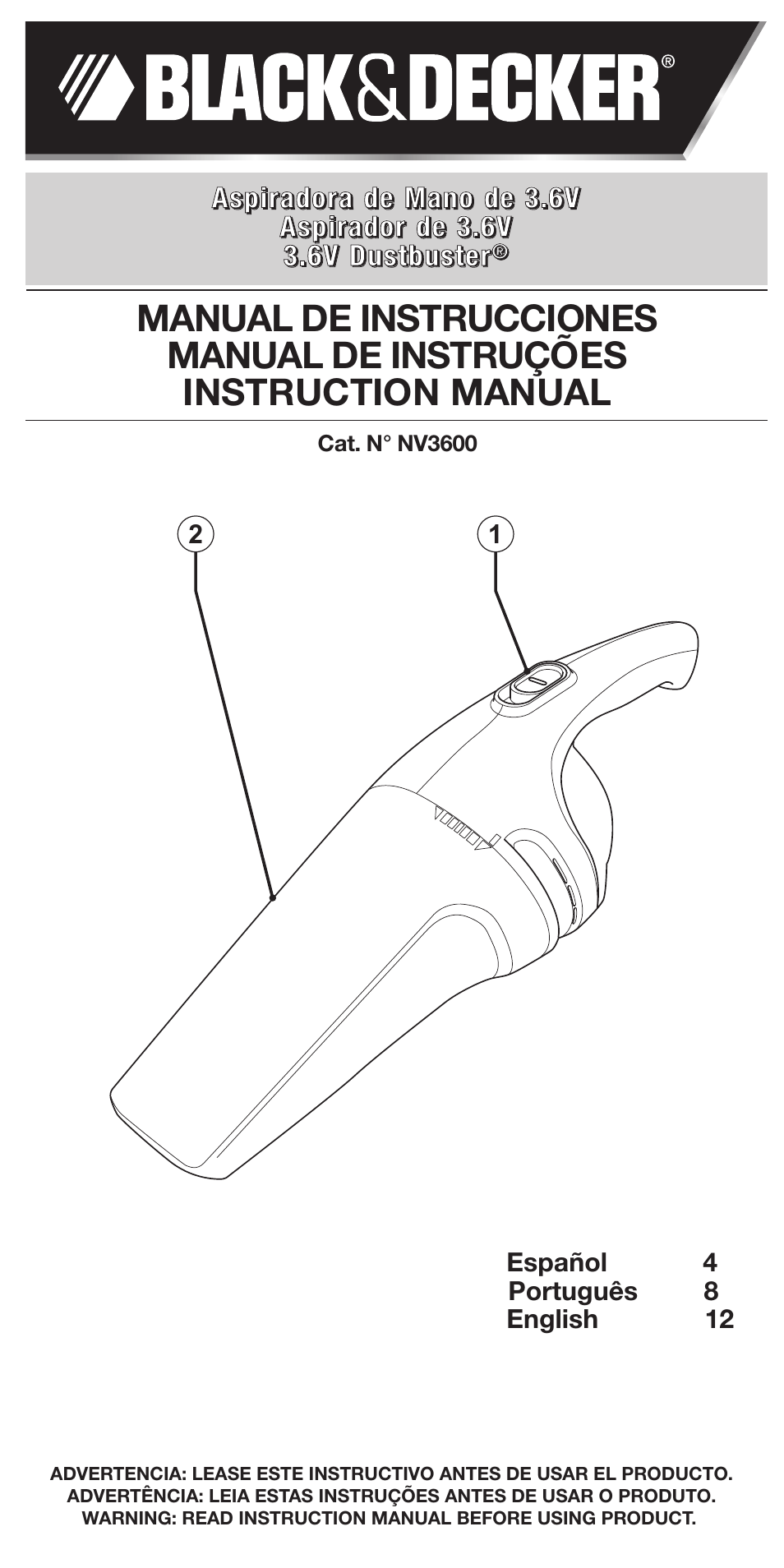 Black & Decker Dust Buster AA045020D User Manual | 16 pages