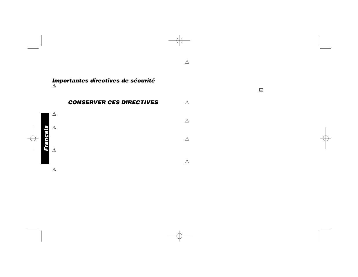 Importantes directives de sécurité, Conserver ces directives, Français | Black & Decker D25650 User Manual | Page 11 / 26