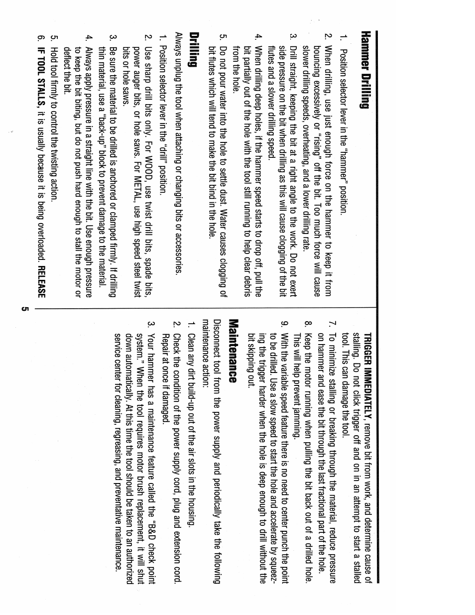 Maintenance | Black & Decker Spitfire 5013 User Manual | Page 6 / 8