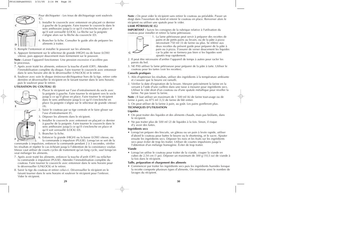 Black & Decker FP1610 User Manual | Page 16 / 23