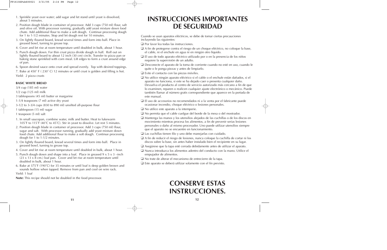 Black & Decker FP1610 User Manual | Page 7 / 23
