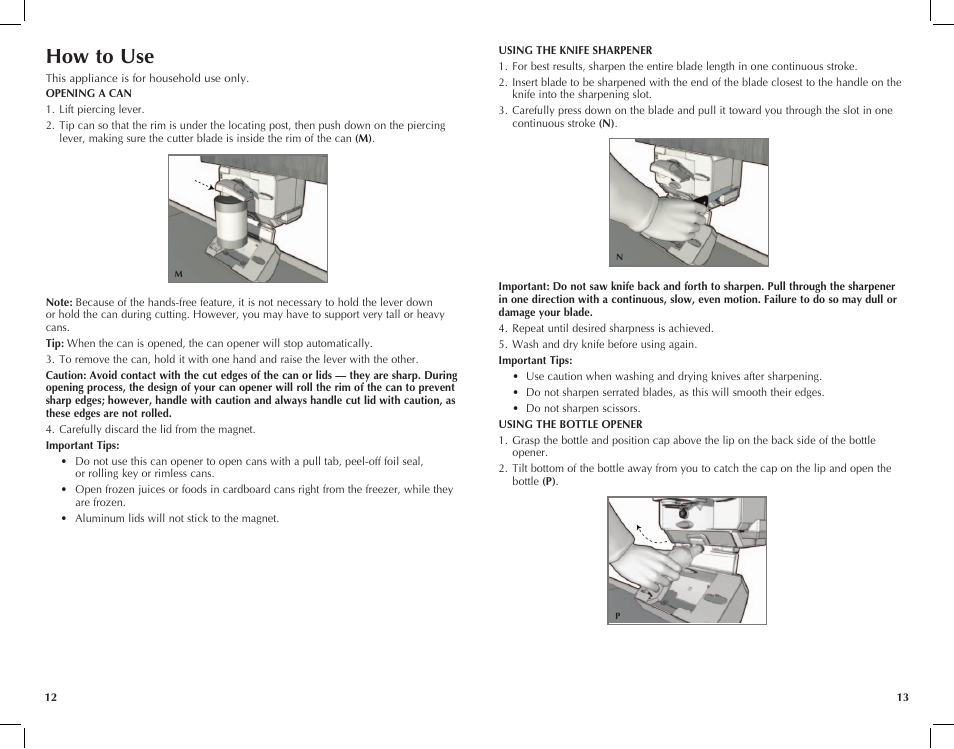 How to use | Black & Decker CO95 User Manual | Page 7 / 19
