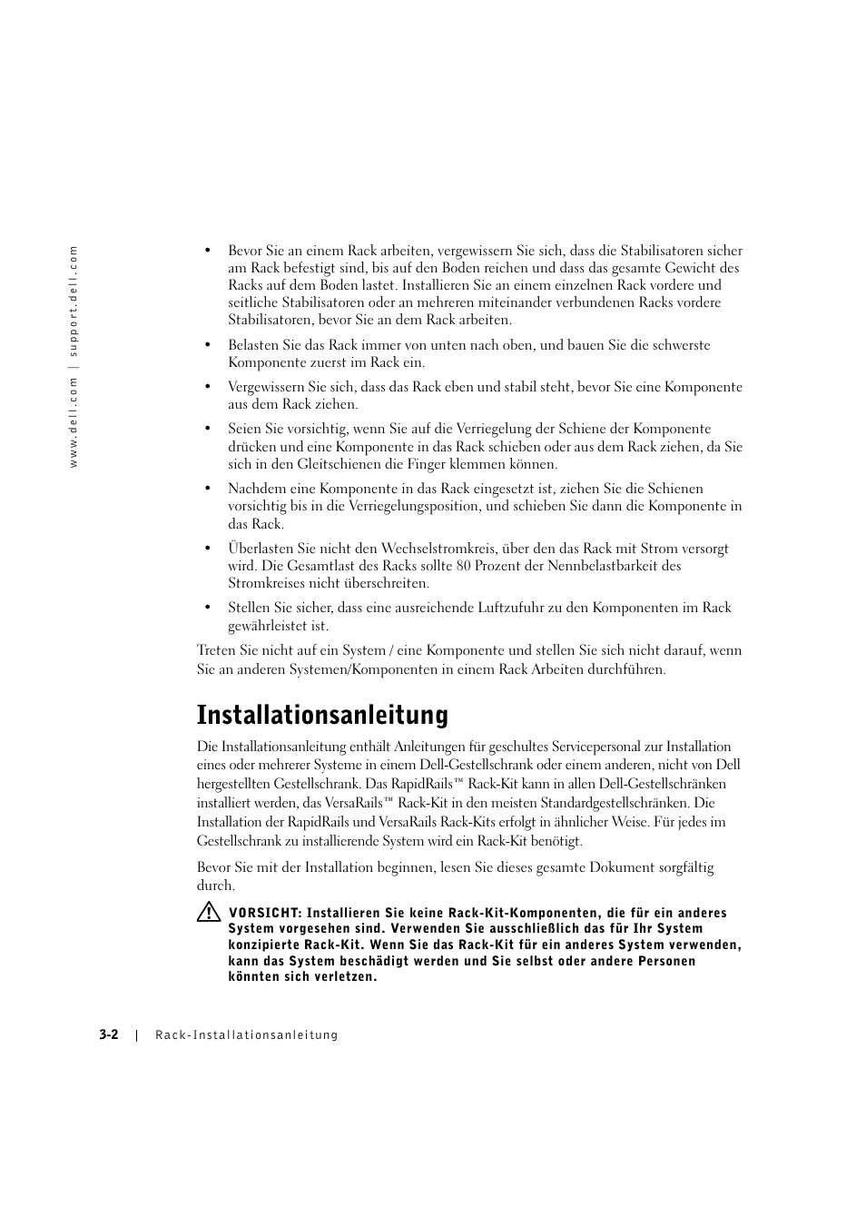 Installationsanleitung, Installationsanleitung -2 | Dell PowerVault 715N (Rackmount NAS Appliance) User Manual | Page 58 / 132