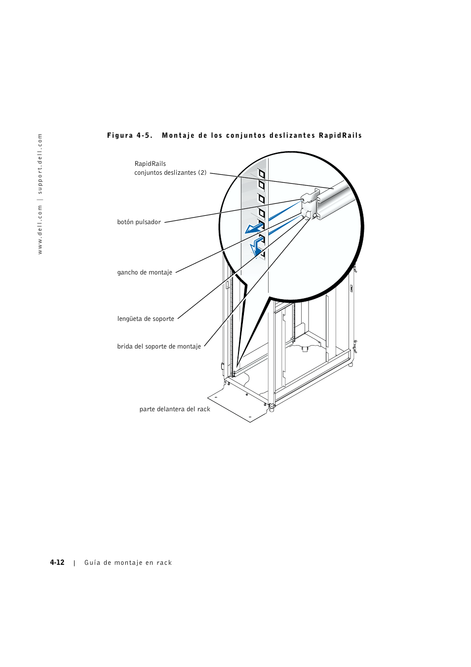 Montaje de ios conjuntos | Dell PowerVault 715N (Rackmount NAS Appliance) User Manual | Page 96 / 132
