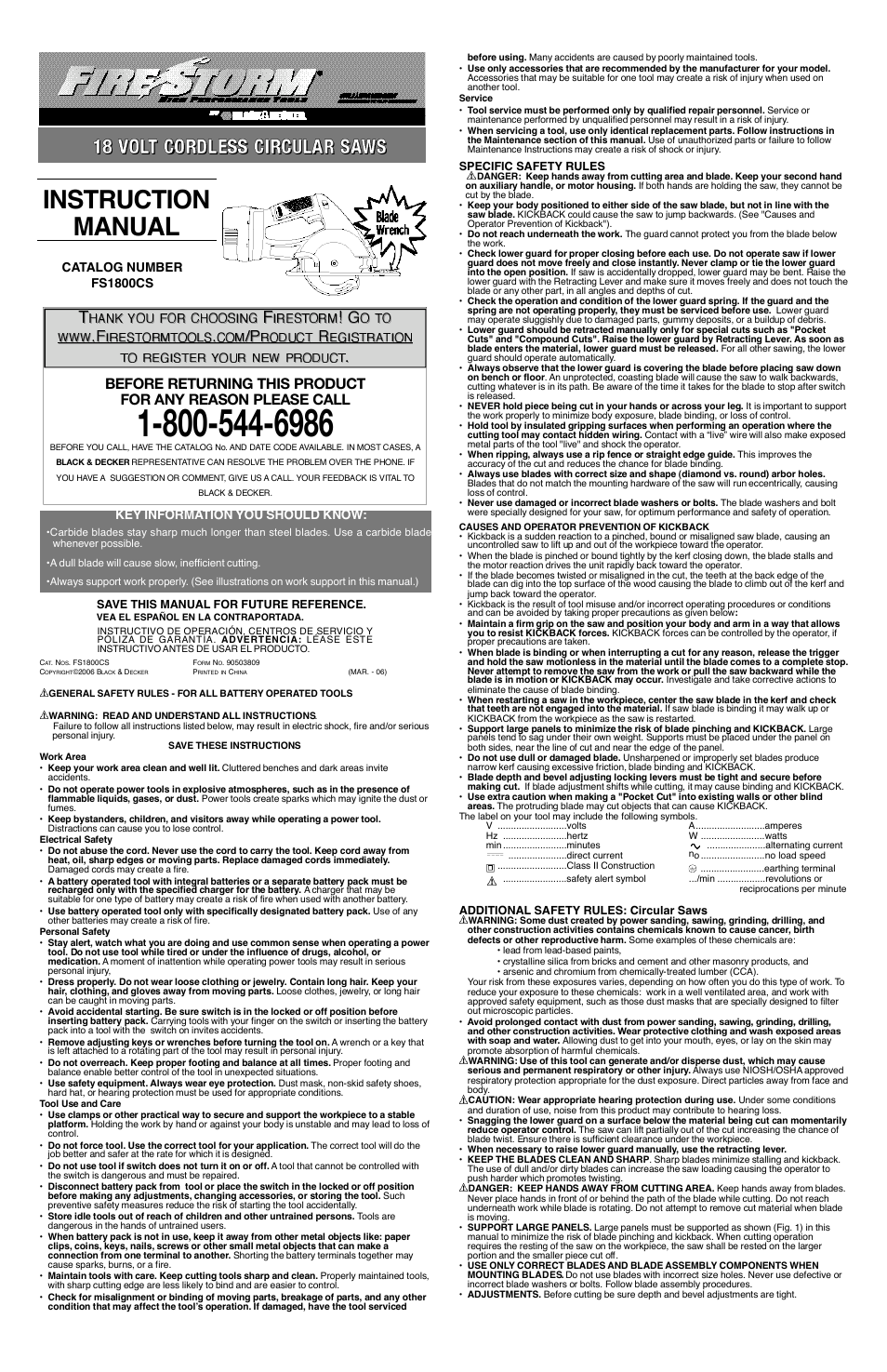 Black & Decker Fire Storm 90503809 User Manual | 9 pages