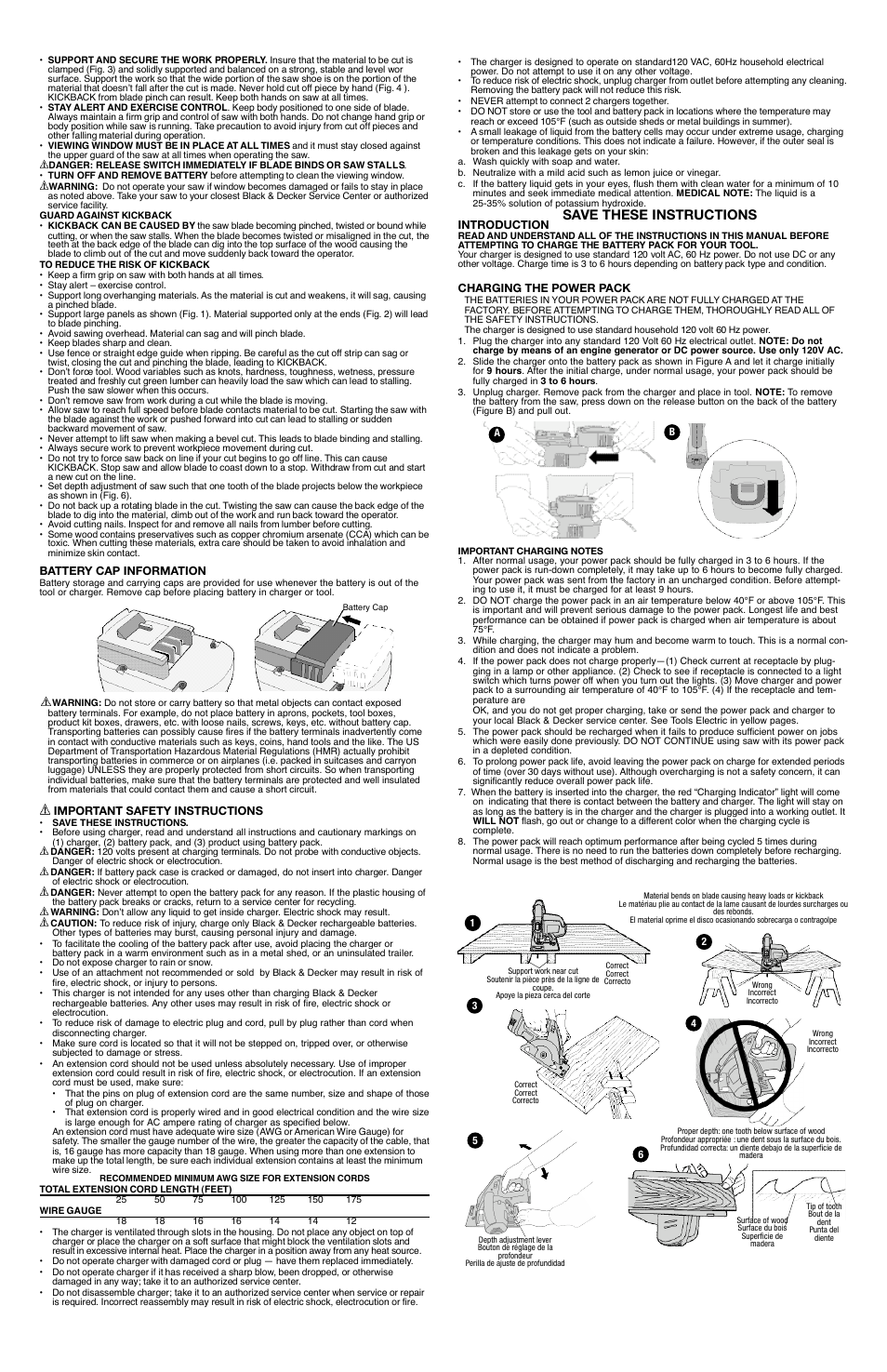 Save these instructions | Black & Decker Fire Storm 90503809 User Manual | Page 2 / 9