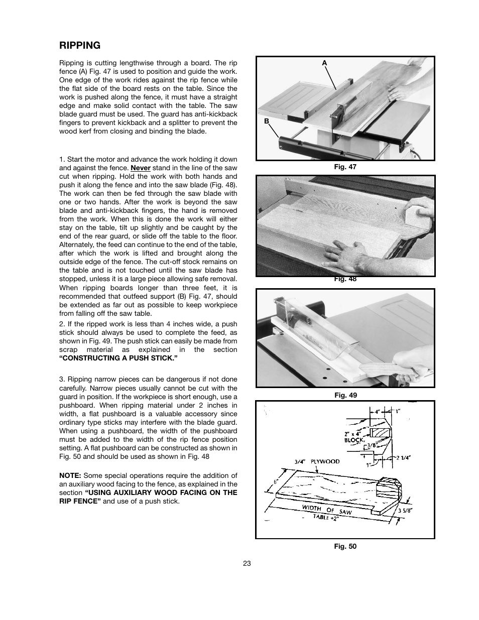 Ripping | Black & Decker FIRESTORM FS210LS User Manual | Page 23 / 68