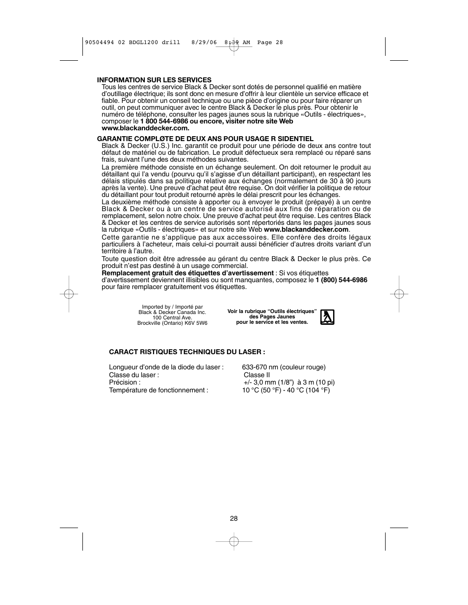 Black & Decker 90504494 User Manual | Page 28 / 44