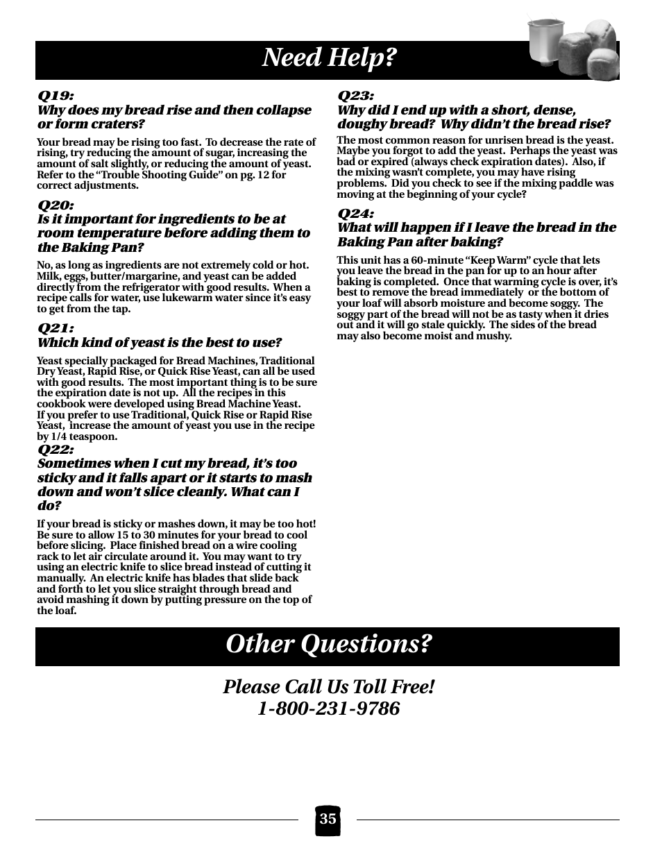 Need help, Other questions | Black & Decker B1561 User Manual | Page 35 / 36