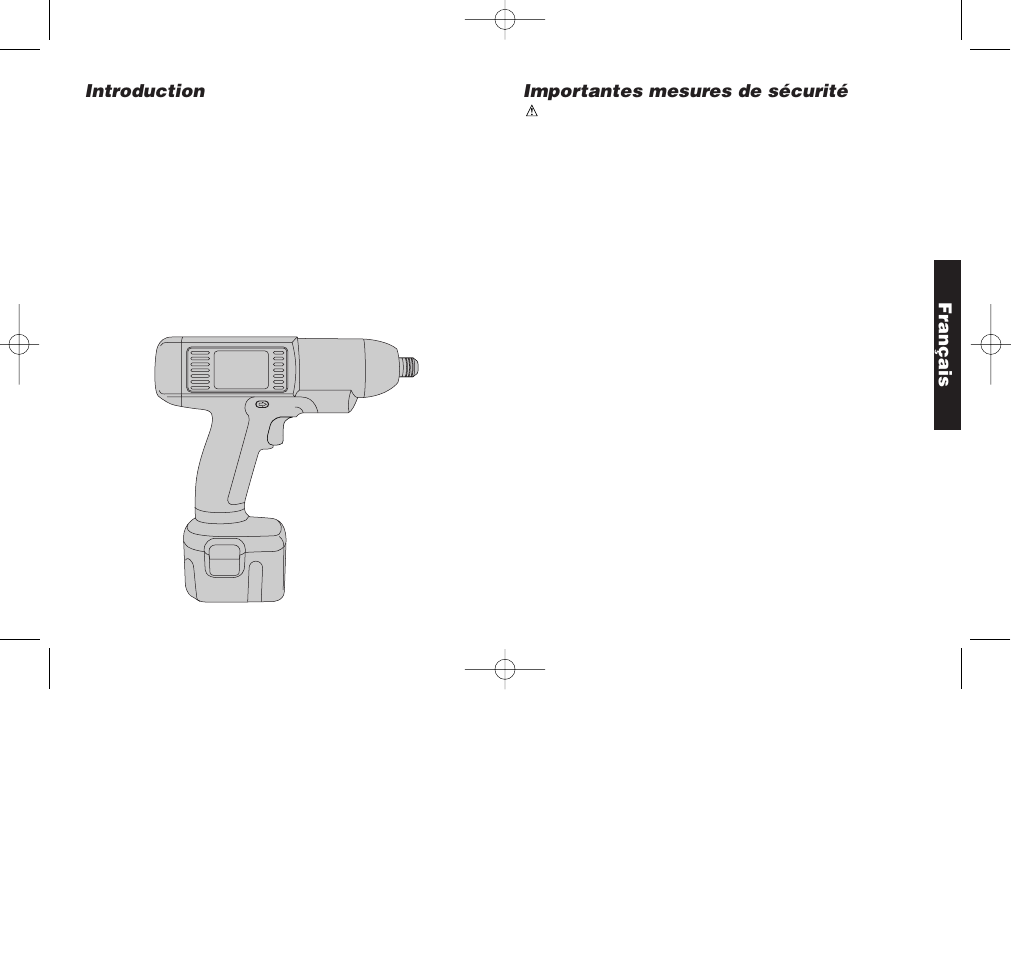 Français importantes mesures de sécurité, Introduction | Black & Decker DW901 User Manual | Page 10 / 26