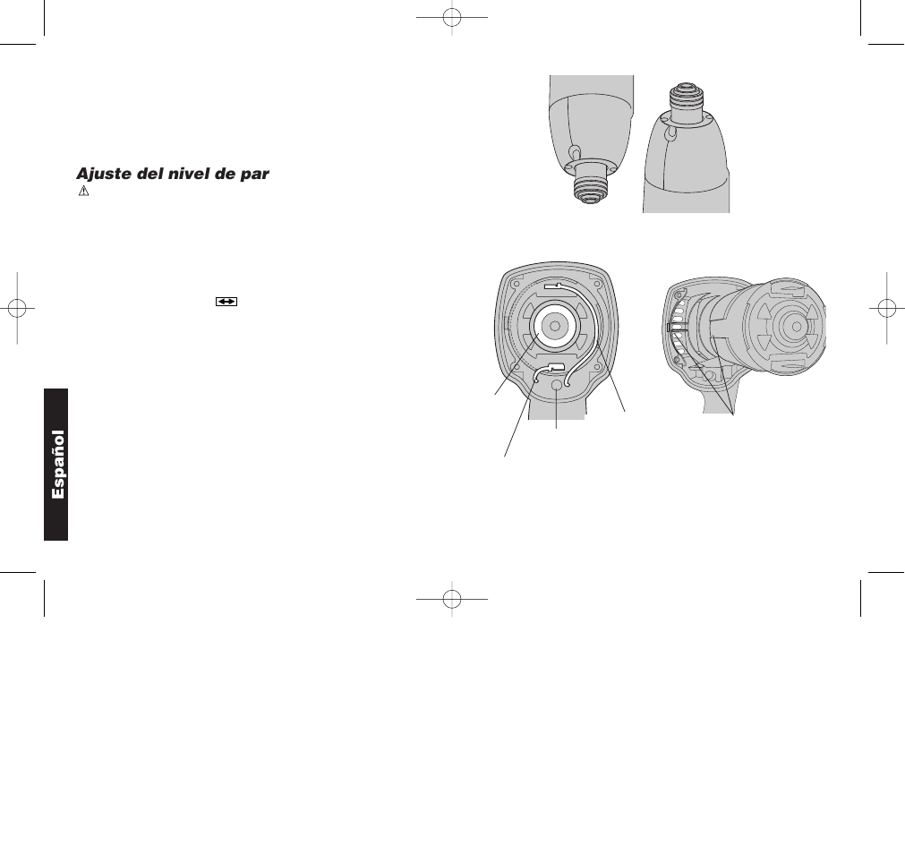 Ajuste del nivel de par, Español | Black & Decker DW901 User Manual | Page 23 / 26