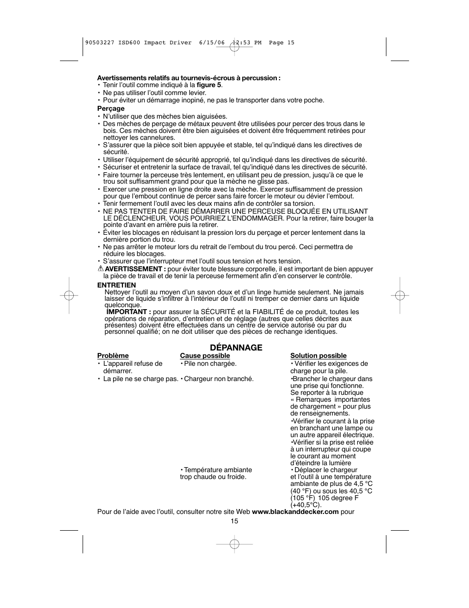 Black & Decker 90503227 User Manual | Page 15 / 28