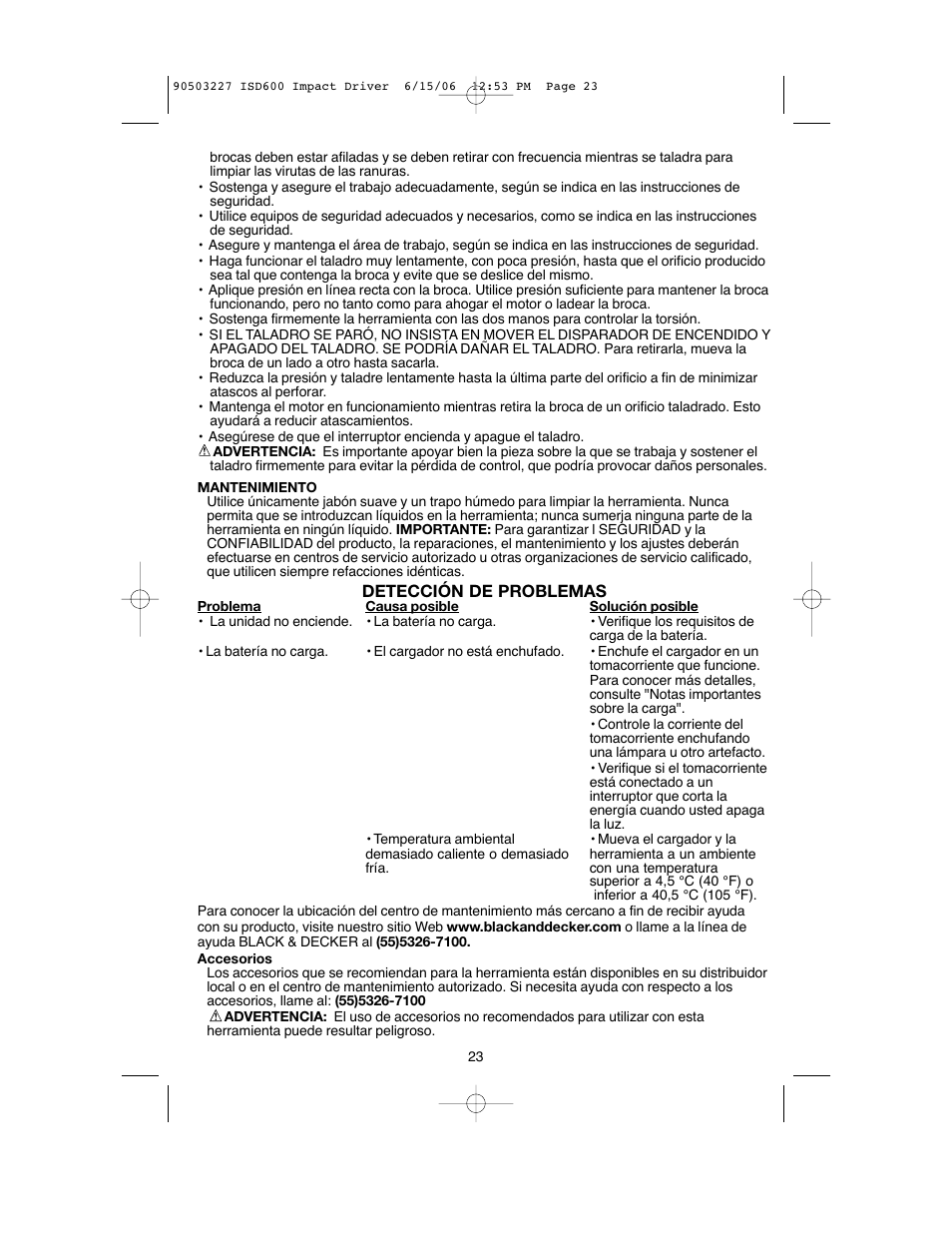 Black & Decker 90503227 User Manual | Page 23 / 28