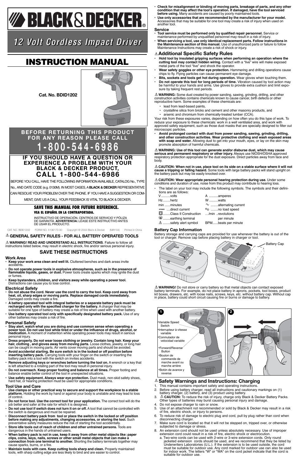 Black & Decker 5106173-00 User Manual | 6 pages