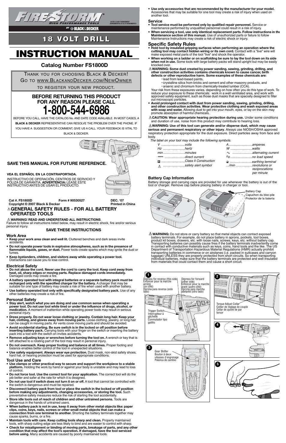 Black & Decker Fire Storm 90530527 User Manual | 6 pages