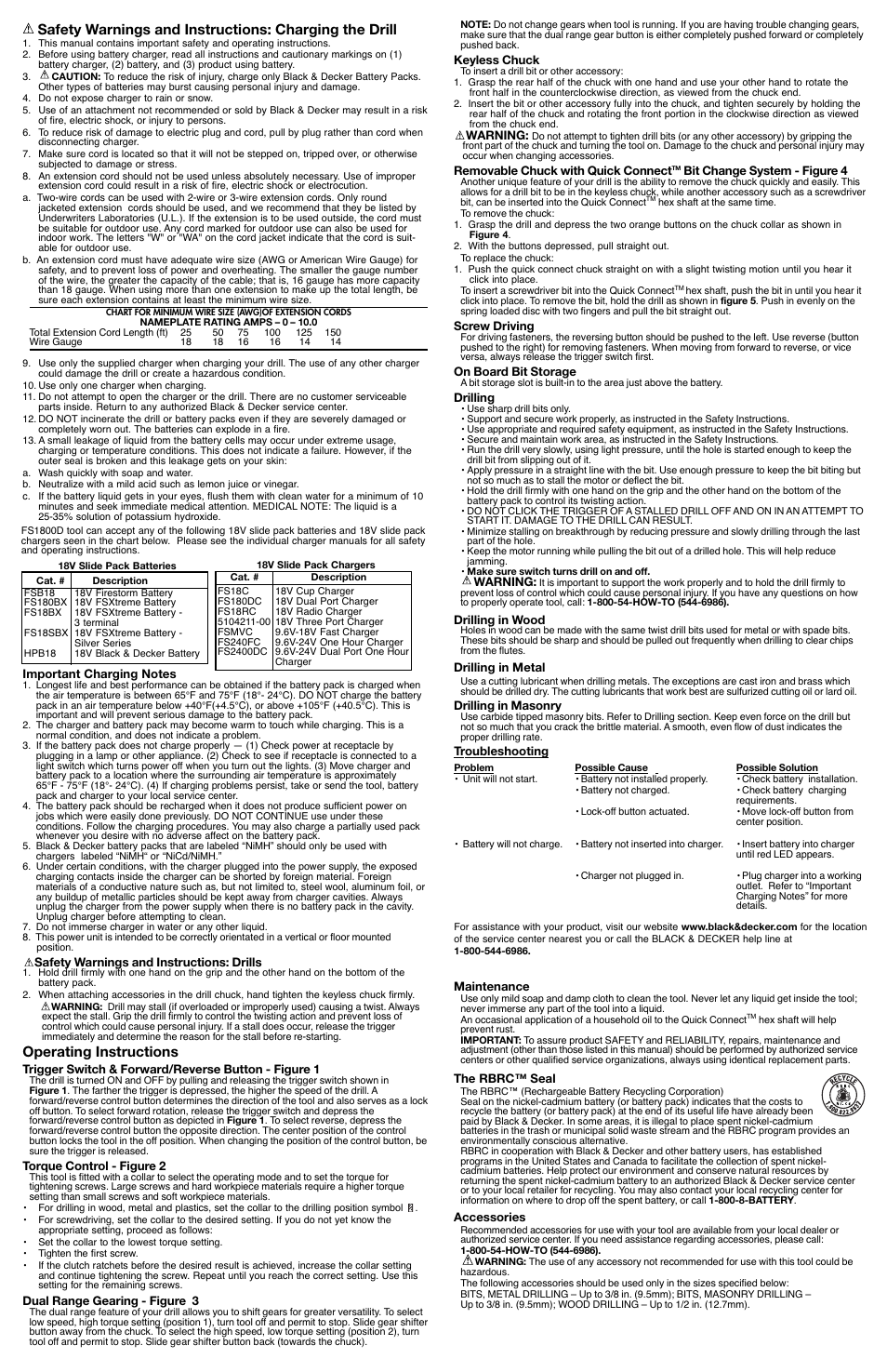 Operating instructions | Black & Decker Fire Storm 90530527 User Manual | Page 2 / 6