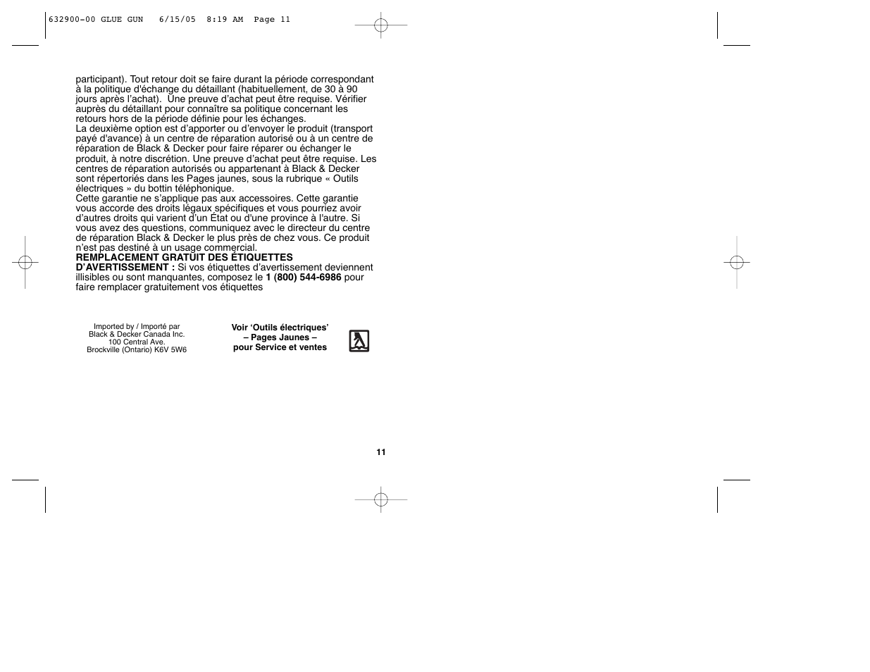 Black & Decker GG500S User Manual | Page 11 / 18